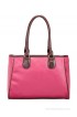 Caprese Maggie Pink P.U Medium Satchel Handbag